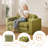 Vintage 3-in-1 Chenille Convertible Bean Bag Sofa Bed with High-Density Foam, Loveseat Sofa with Removable Cover-1586759296
