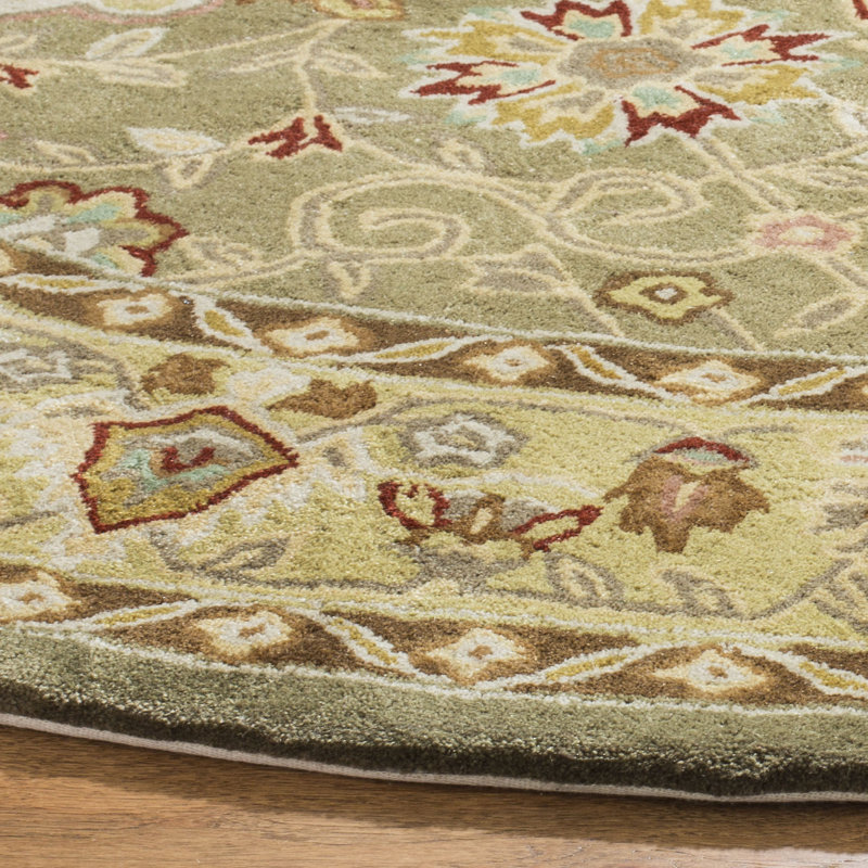 Tapis oriental performance crocheté à la main Angus Total Performance, Rond 6 pi