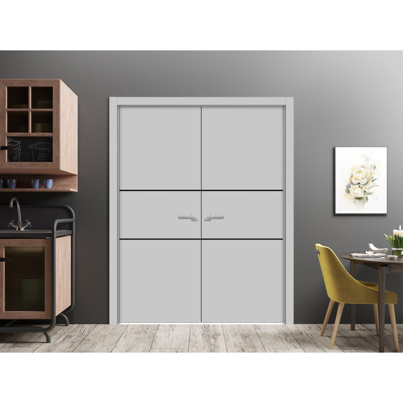 Finition en bois massif manufacturé, Gris mat, 28 po x 96 po