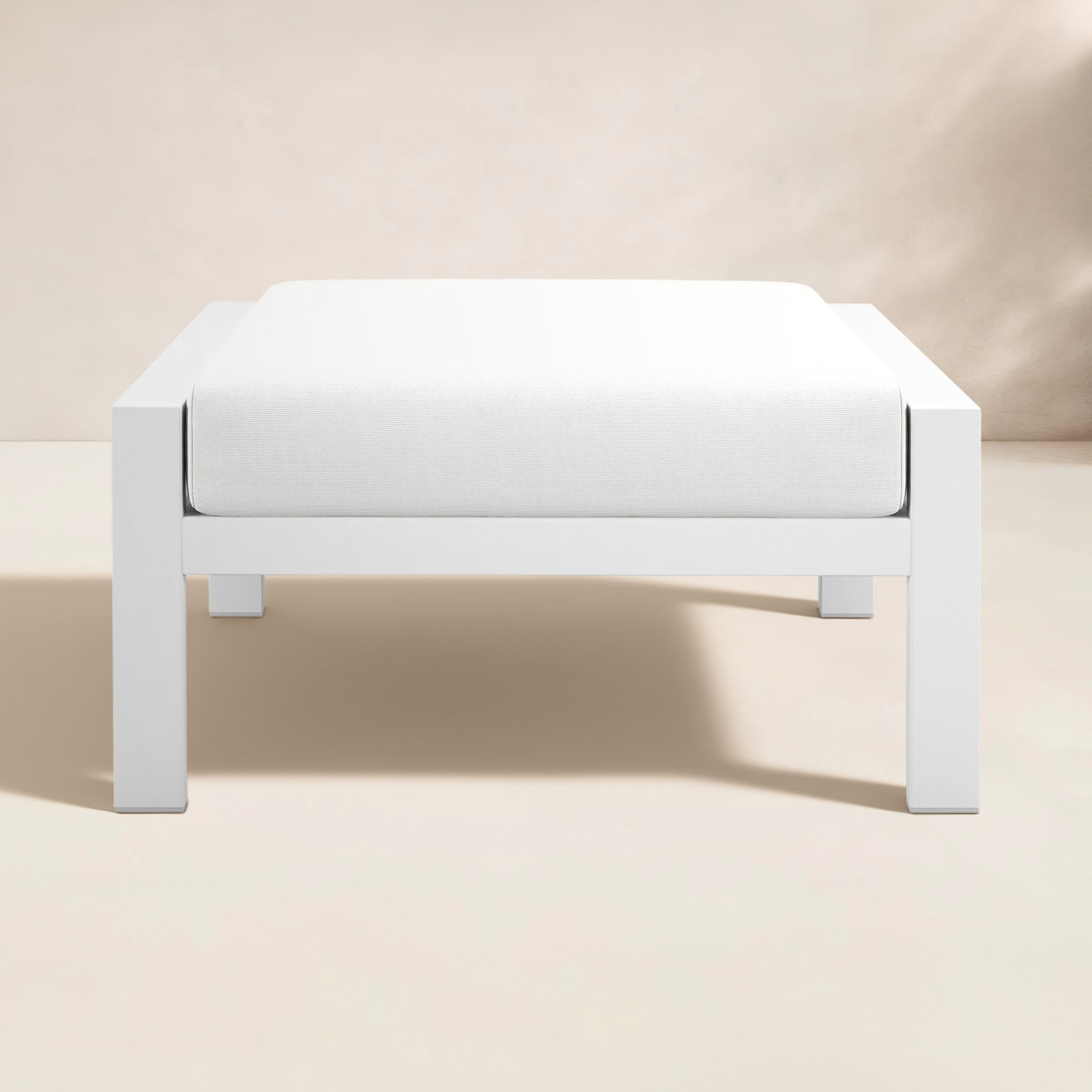 Townsend Sunbrella® Patio Ottoman, Canvas White