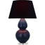 Matte Double Gourd Table Lamp - Ash, Lucite - Bright blue, Gray Shade-166459479-166459483