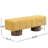 Multi - Purpose Yellow Chenille Bench, 300 Lbs Weight Capacity, No Assembly, Floor , 50" Length For Bedroom And Entry Capacity Stool, Length, Valuable In Dining Room-375035026