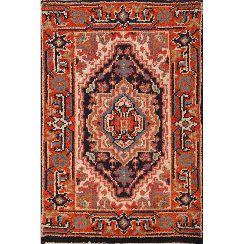 Tapis traditionnel indien bleu marine 2x3