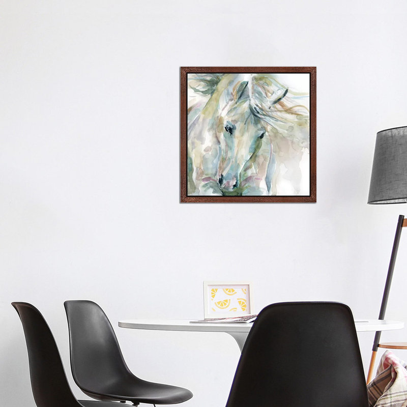Exuberant Spirit 1 Piece Painting on Canvas, 45.72 cm H x 45.72 cm W, Brown Framed