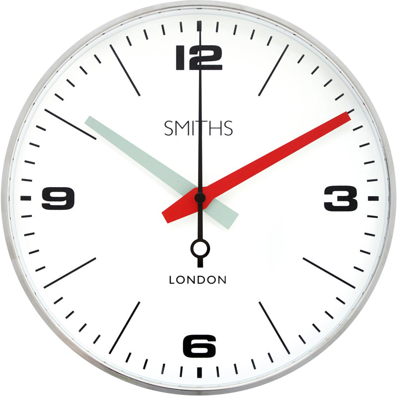 Drake Chrome Smiths Wall clock 30cm