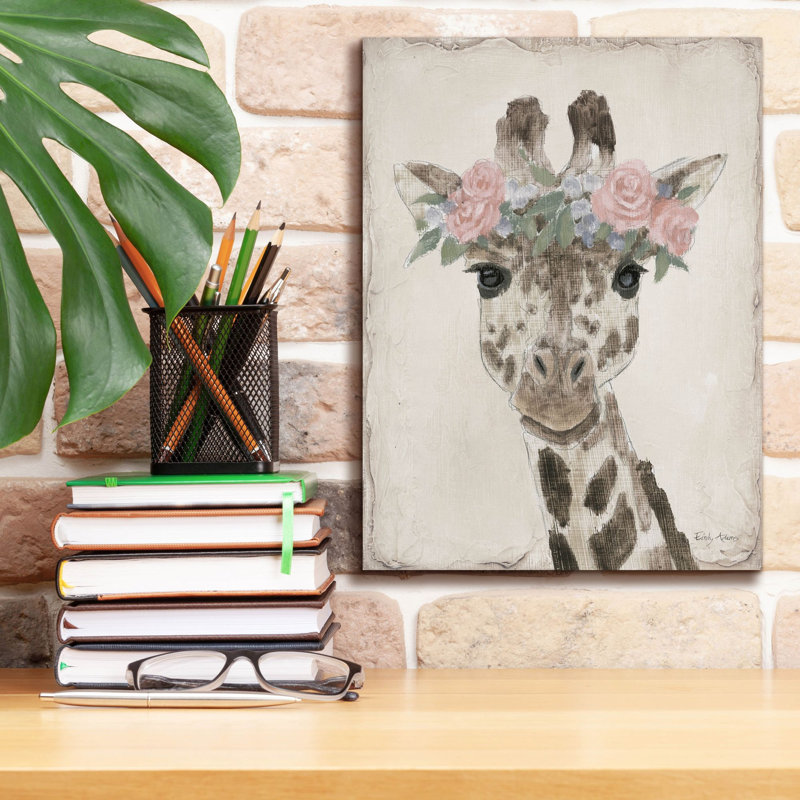 «Flower Friends 2 Neutral» par Emily Adams, art mural sur toile, H 16 po x l 12 po x P 0,75 po