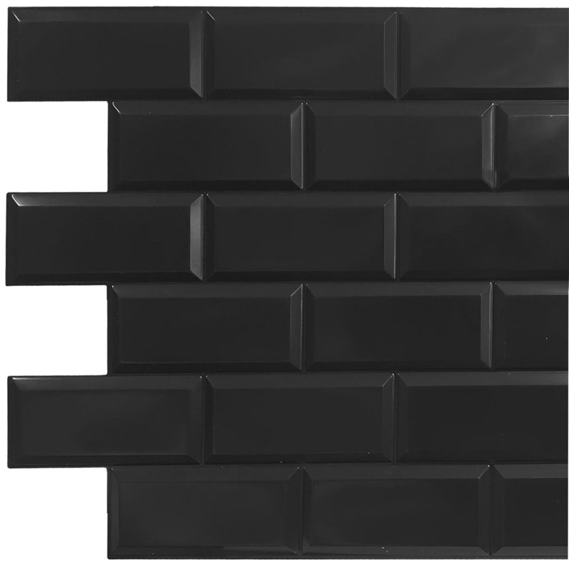 Panneau mural en vinyle 19" x 38", Noir