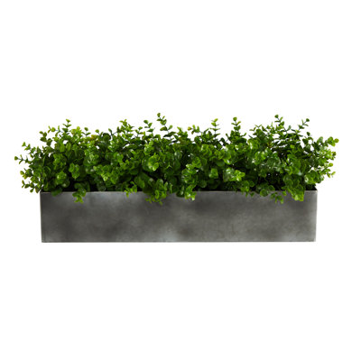 9'' Faux Eucalyptus Plant in Metal Planter