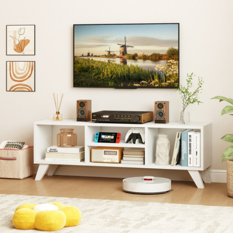 Console multimédia avec pieds surélevés