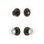 Grandeur Georgetown Rosette Entry Set with Bordeaux Crystal Knob in Antique Pewter-714115057-714115058