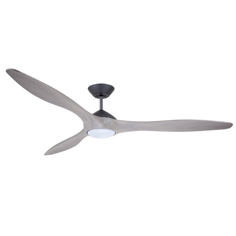 72" Aitkin 3 - Blade LED Standard Ceiling Fan with Wall Control and Light Kit Included