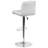 Chestertown Contemporary Vinyl Adjustable Height Barstool with Rolled Seat and Chrome Base-1479002116