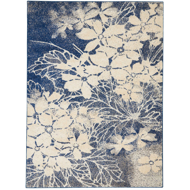 Leeming Floral Indoor Rug, Rectangle 6' x 9'