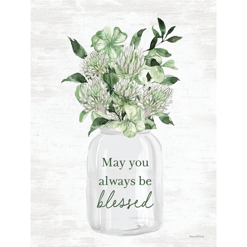 «May You Always Be Blessed II» par lettrage et doublure, H 12 po x l 8 po