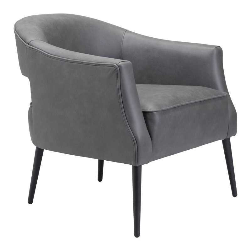 Fauteuil d'appoint Berkeley, 100% polyester gris