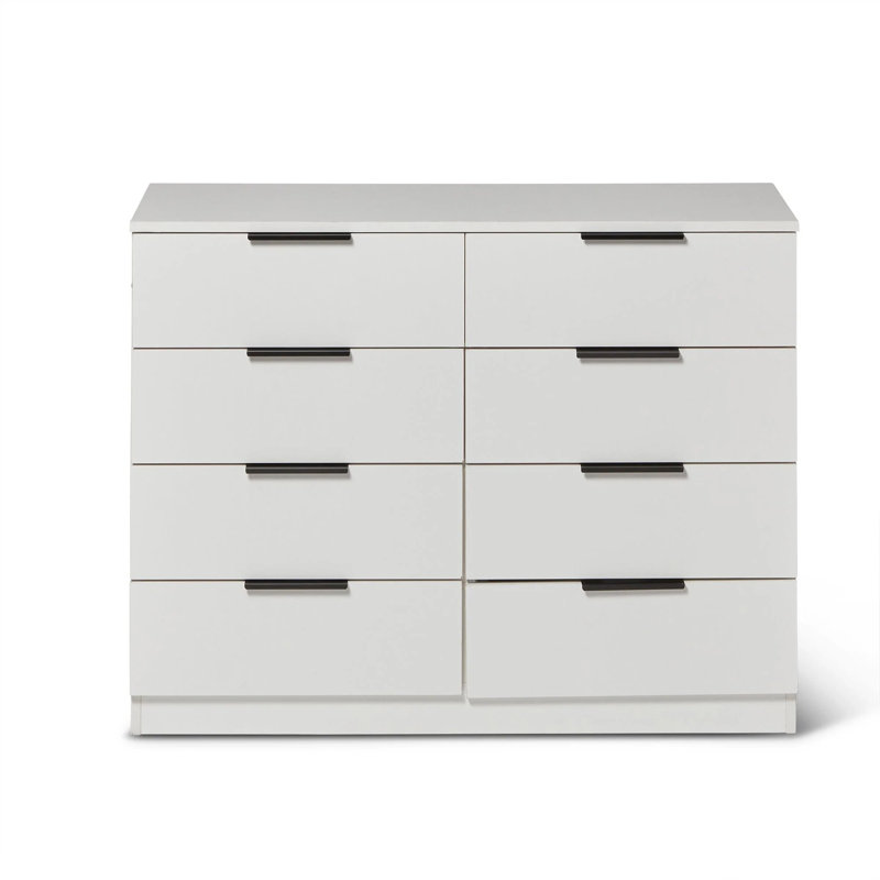 Glenhaven 98cm W 8 - Drawer Chest of Drawers, White