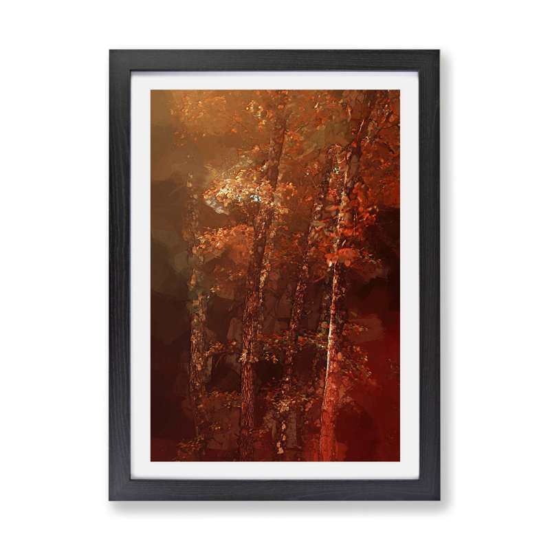 Trees of Autumn - Framed Print, 62cm H x 87cm W x 2cm D, Black