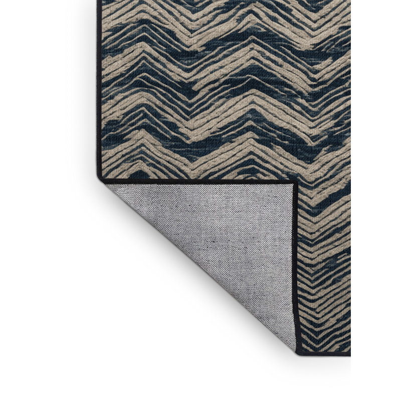 Tapis gris art déco lavable à la machine