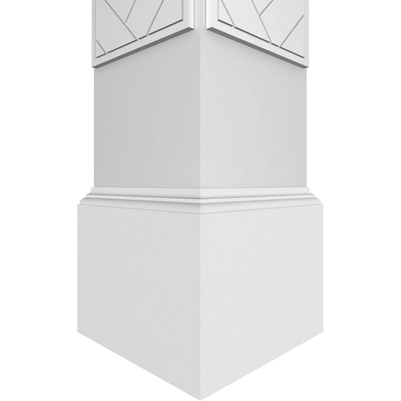Craftsman Classic Herringbone Modern Square Non-Tapered with Mission Capital & Mission Base Fr colonne
