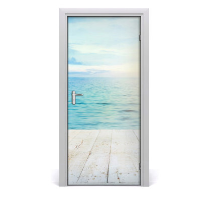 Tropical Beach Door Decal