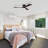 Parzy 52 inch Flush Mount Low Profile Ceiling Fan with LED Lights and Remote Control, DC Motor, 3 Blades-69336433-69336437