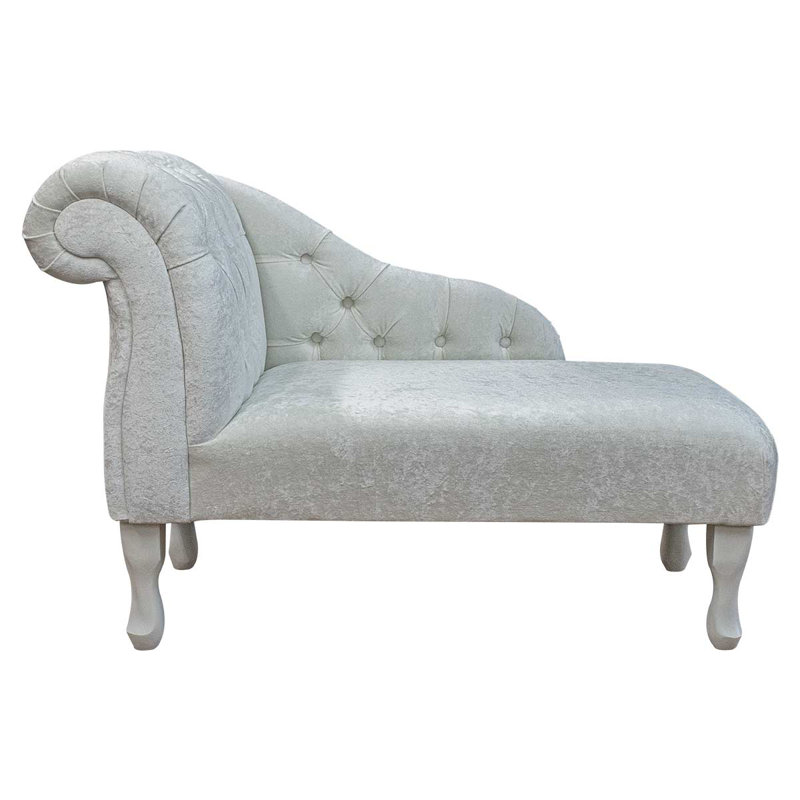 Upholstered Chaise Lounge, White