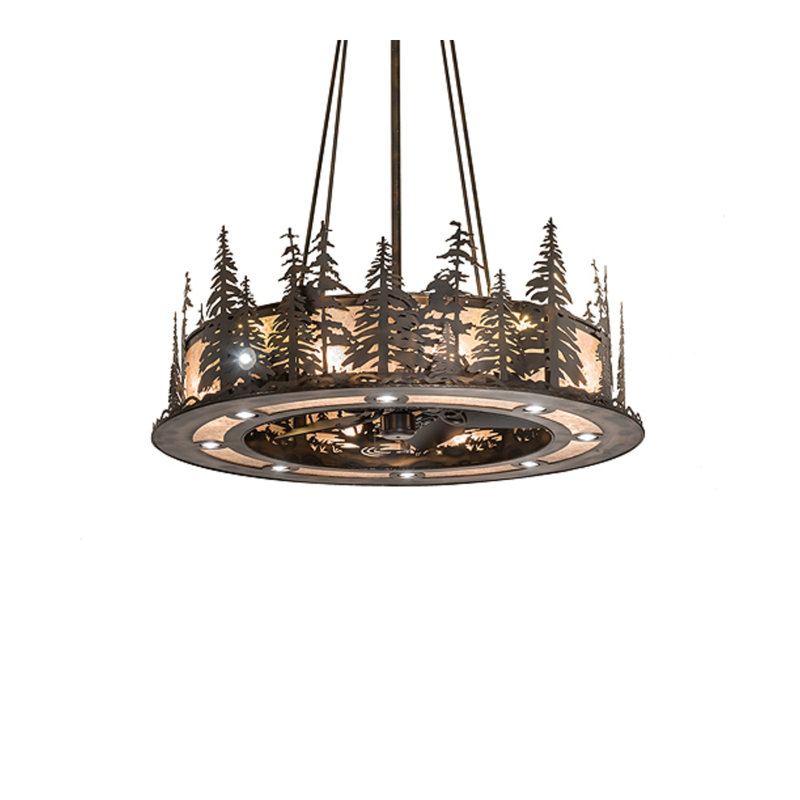 Tall Pines LED Downrod Ceiling Fan