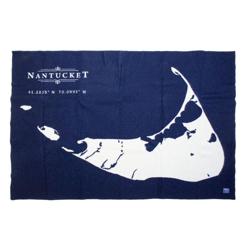 Jeté en laine Nantucket Map