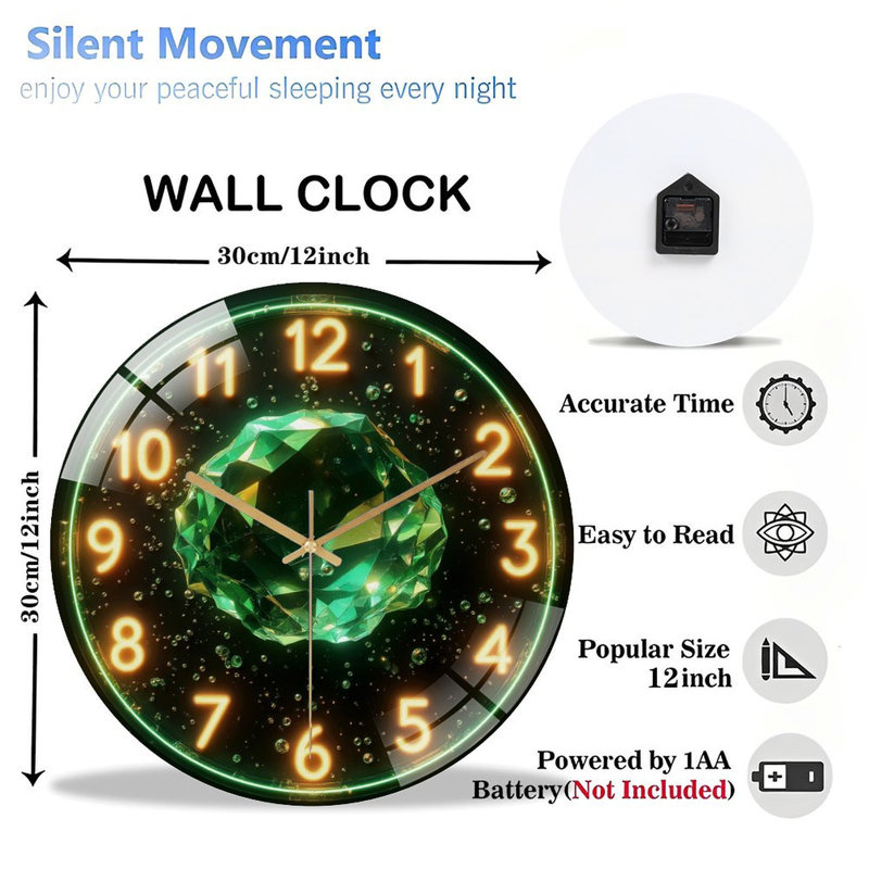 Horloge murale 12 po