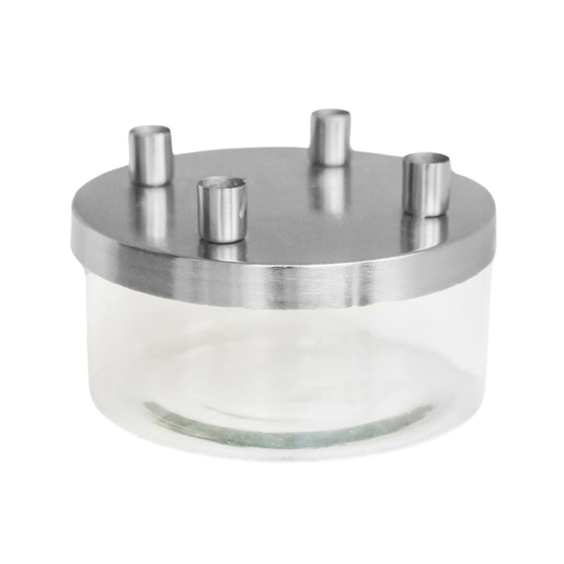 Glass Tabletop Candle Accessories, Silver