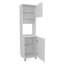 Garde-manger blanc avec rangement ouvert et 2 portes