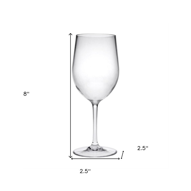 Ensemble de quatre verres à vin tout usage en verre Tritan