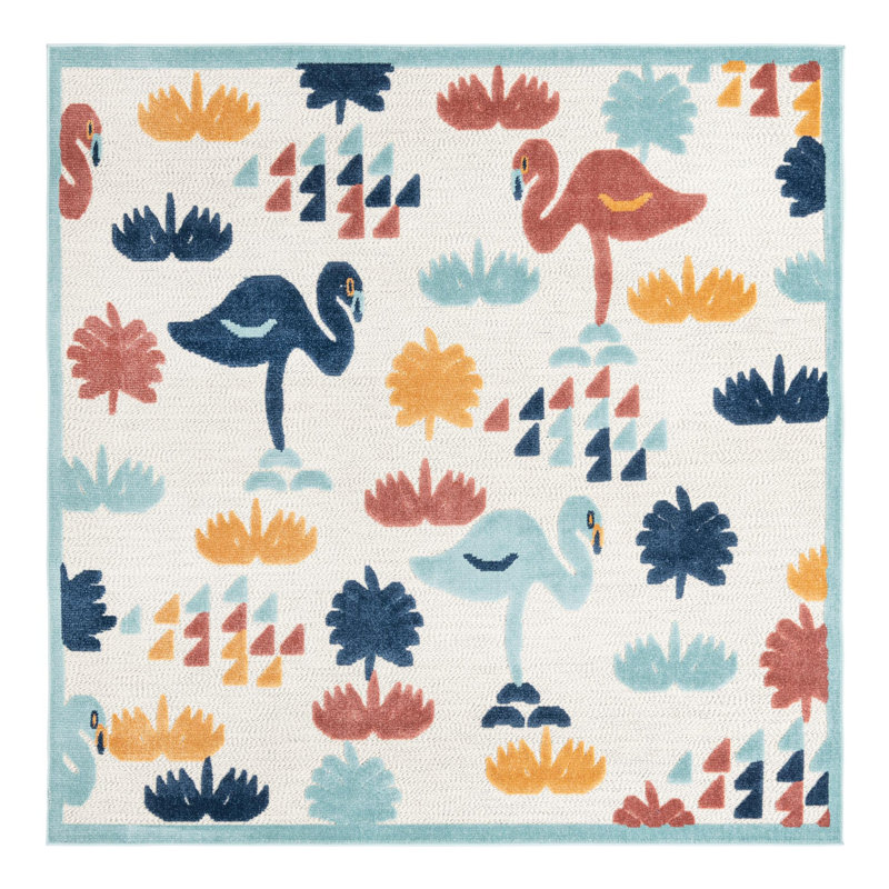 Medway Indoor/Outdoor Rug White, Square 7'10"
