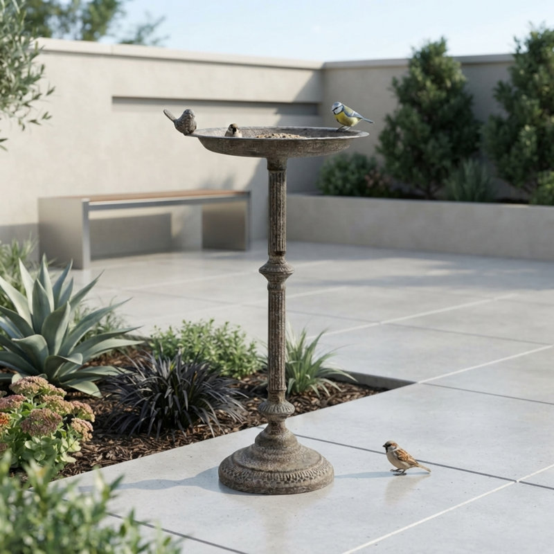 Blaydon Metal Freestanding Tray Bird Feeder