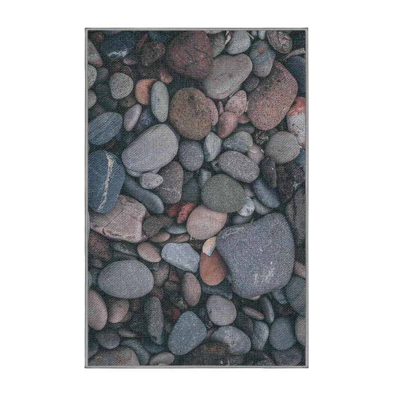 Tapis en pierre grise 10 zones, Rectangle 3 pi x 5 pi