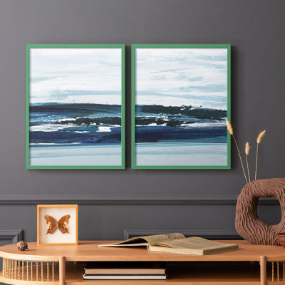 «Reflections North Lake I», reproduction encadrée de qualité supérieure - prête à être accrochée - aucun clou requis - aucun clou requis