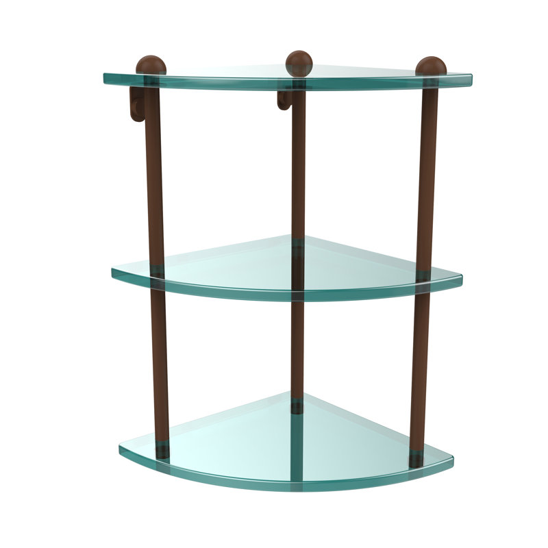 Gober 3 Piece Corner Shelf, Antique Bronze