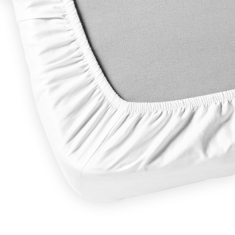 Queen White Cotton Percale Bedding Set