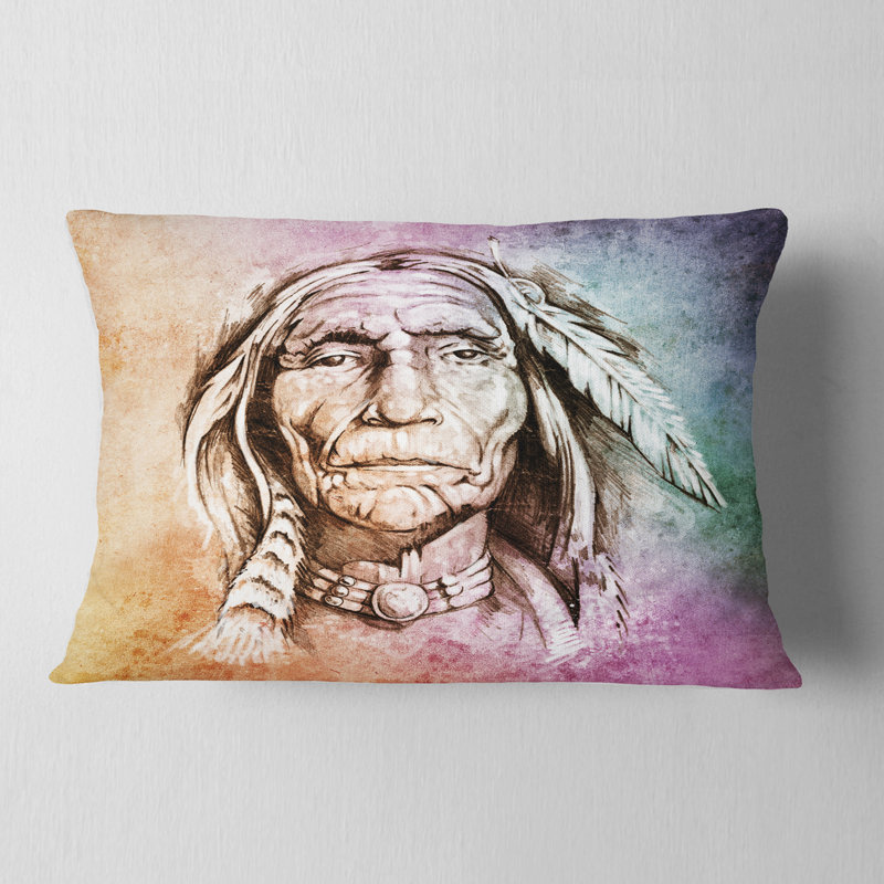 Coussin American American Head, Rectangulaire, 12 po x 20 po