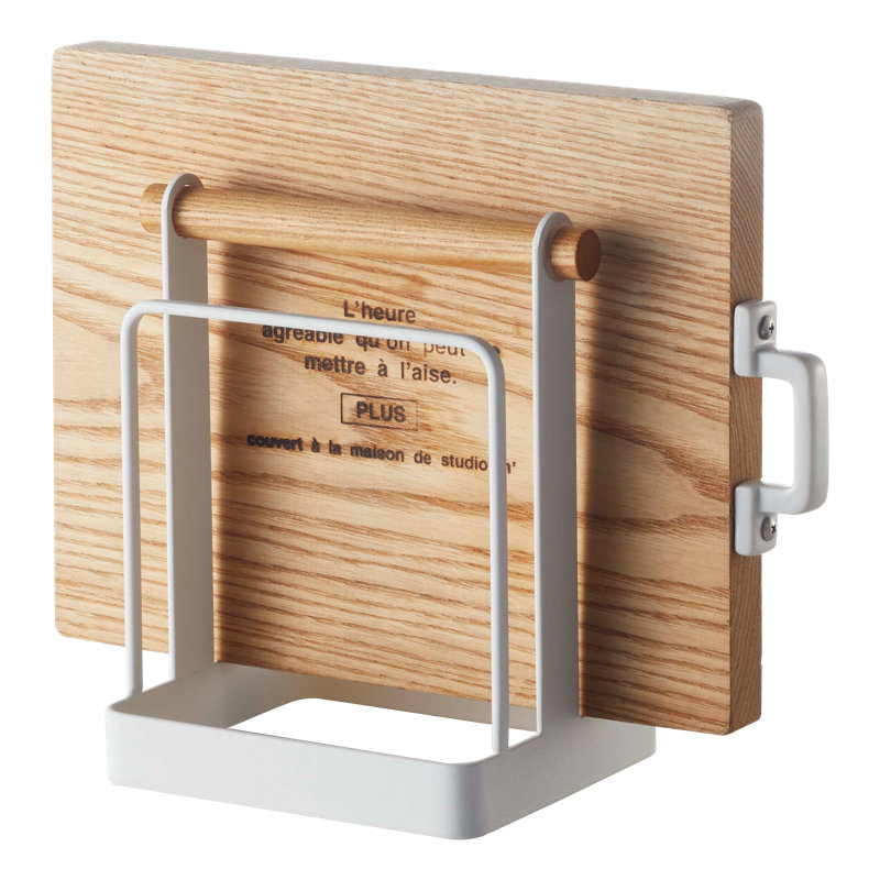 Tosca White Wood Square Cutting Board Stand