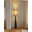 Modern minimalist iron and fabric floor lamp.