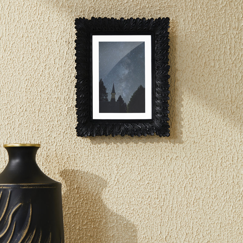 Black Scoop Resin Tabletop Picture Frames-5X7