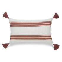 Modern Boho Pillow, Ethnical Dots, Rust
