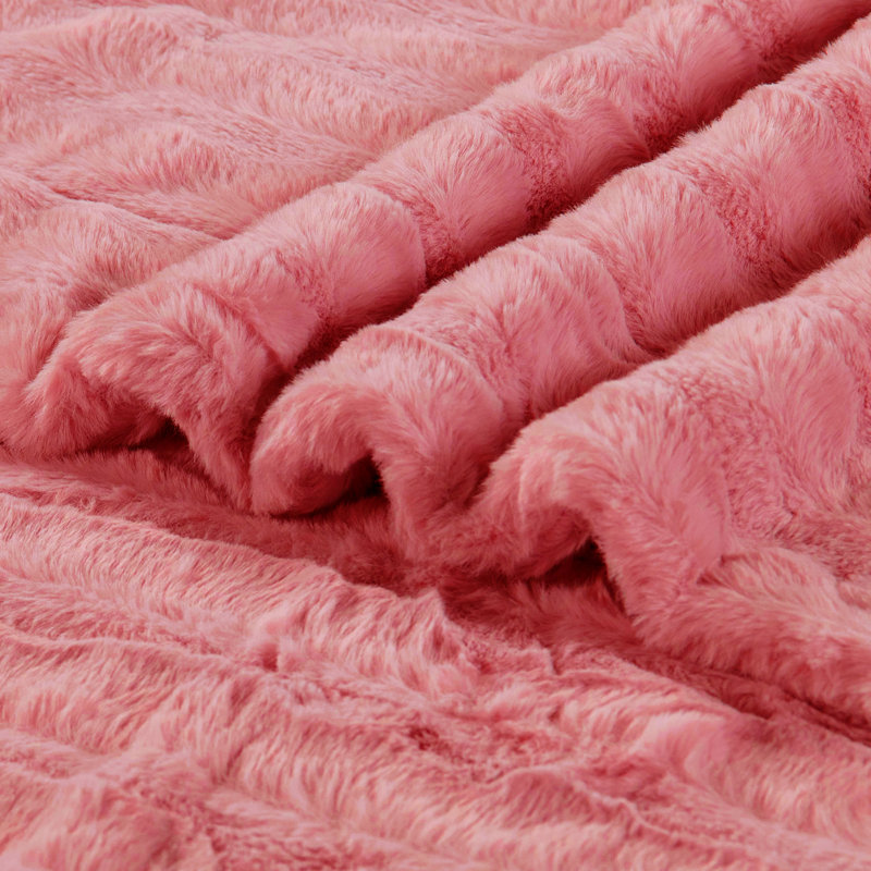 Throw Blanket, 152.4cm W x 203.2cm L, Spice Coral