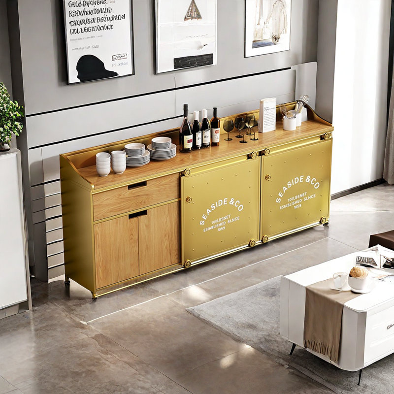 Erfan Sideboard, Yellow, 35.43" H x 78.74" W x 15.74" D