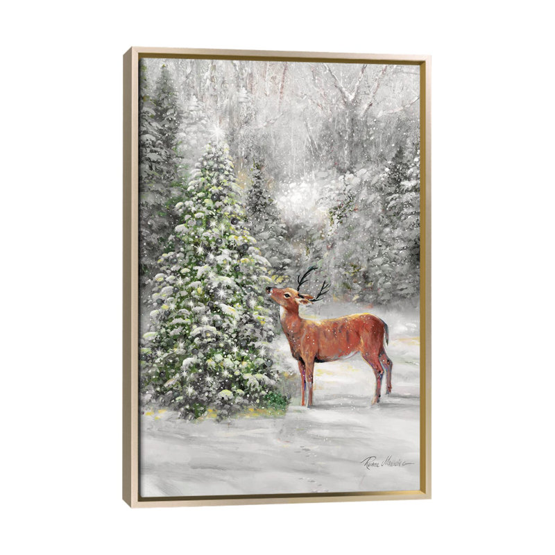 Winter Wonder - reproduction d'art murale encadrée, H 48 po x l 32 po, Reproduction encadrée sans passe-partout, Champagne