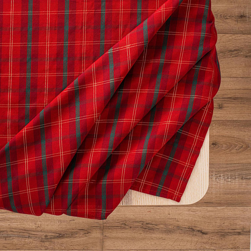 Christmas Rectangular Tablecloth Scottish Tartan, 178cm W x 274cm L