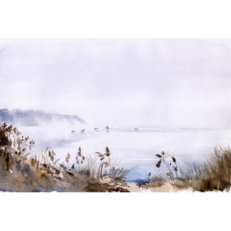 Sea Oats Mist I by Jennifer Paxton Parker - Wrapped Canvas Painting Print, 81cm H x 122cm W, Black Floater Framed