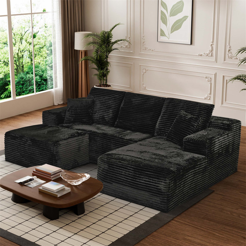 Canapé modulaire combiné avec fauteuil inclinable, canapé-lit minimaliste, siège profond, aucun assemblage requis pour un confort instantané