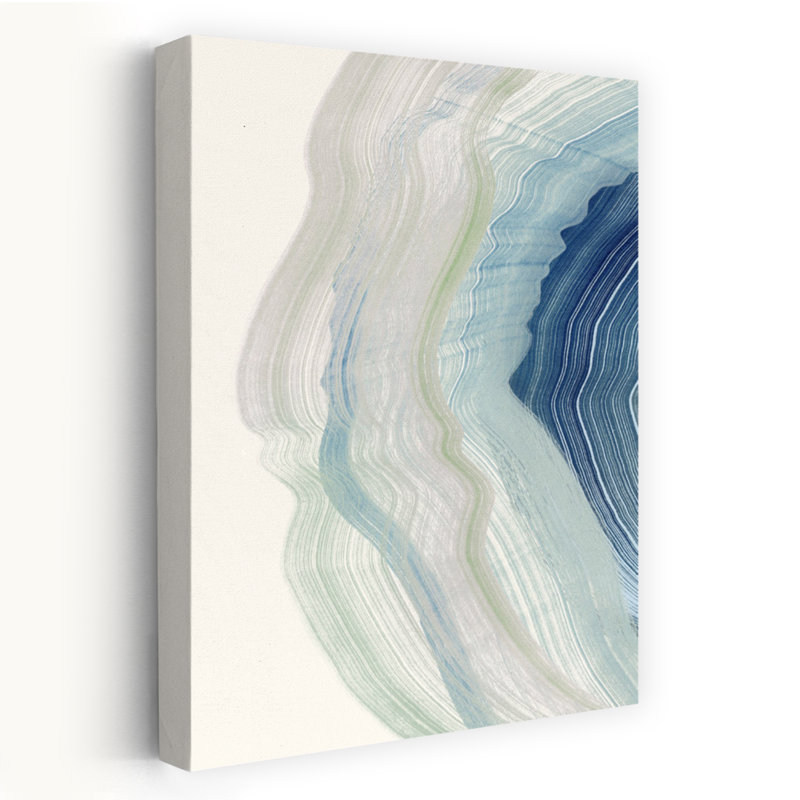 Tides in Sequence I, art abstrait organique contemporain, H 24 po x l 16 po